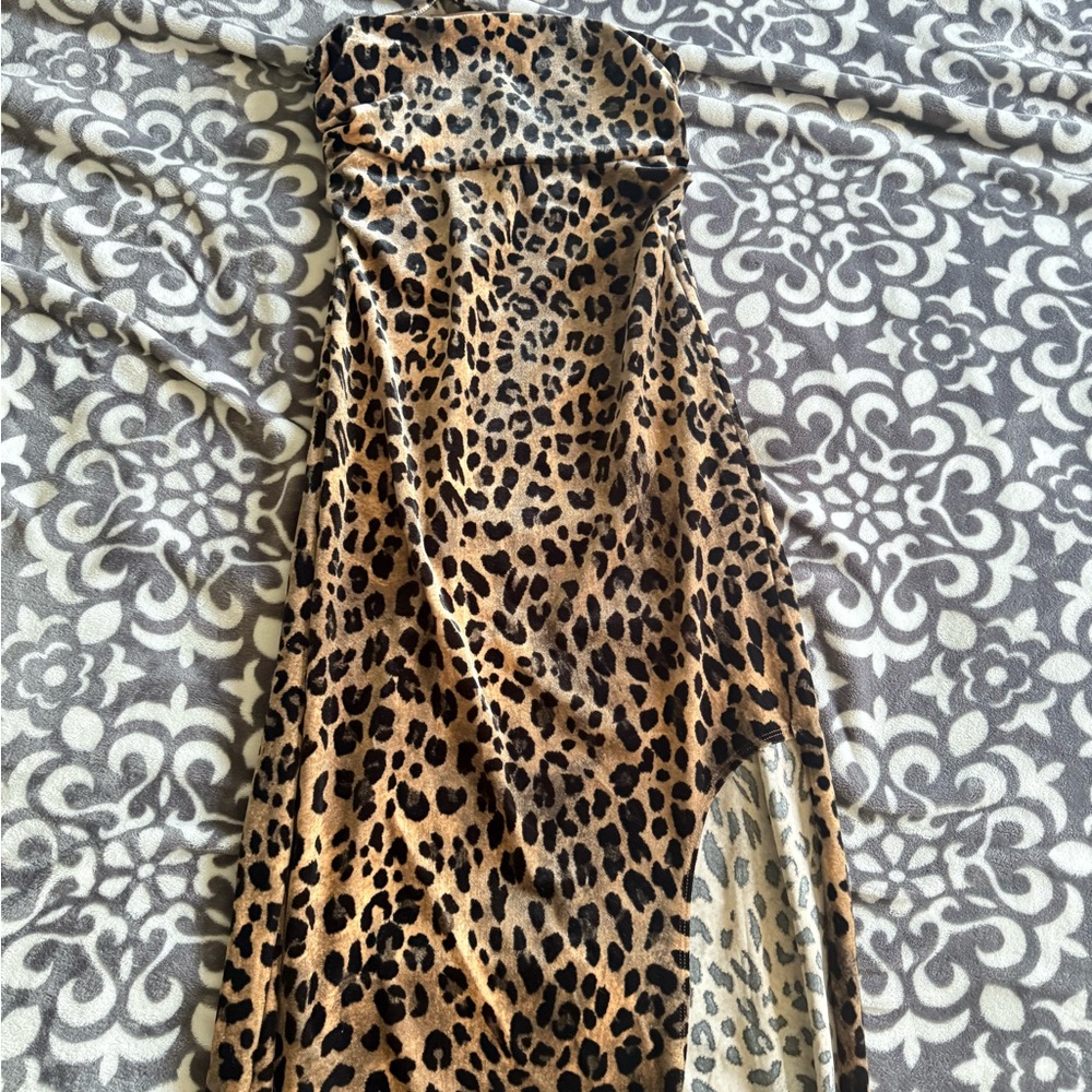 Wild Fable Animal Print Strapless Dress